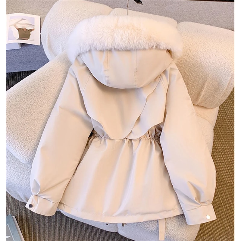 Stylish Womens Hooded Padded Jacket Korean Style Winter Parka Coat 7