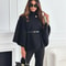 Elegant Womens Batwing Sleeve Poncho Coat Tweed Waist Cinching Winter Cape 5