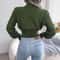 Trendy Womens Cropped Knit Sweater Hollow Out Long Sleeve Pullover Top 3