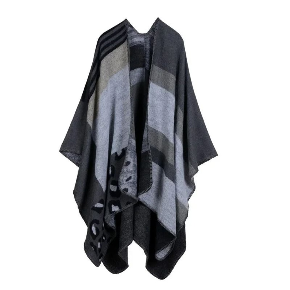 Elegant Womens Cashmere Style Poncho Scarf Warm Winter Shawl Wrap 6