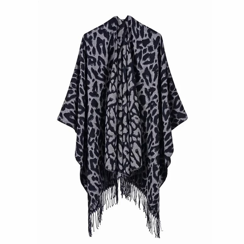 Elegant Womens Cashmere Style Poncho Scarf Warm Winter Shawl Wrap 23