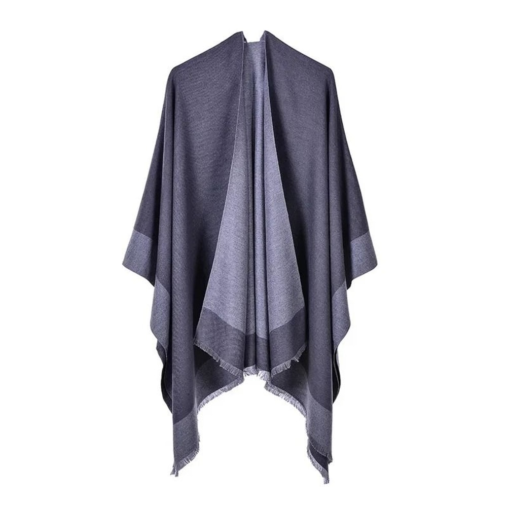 Elegant Womens Cashmere Style Poncho Scarf Warm Winter Shawl Wrap 27