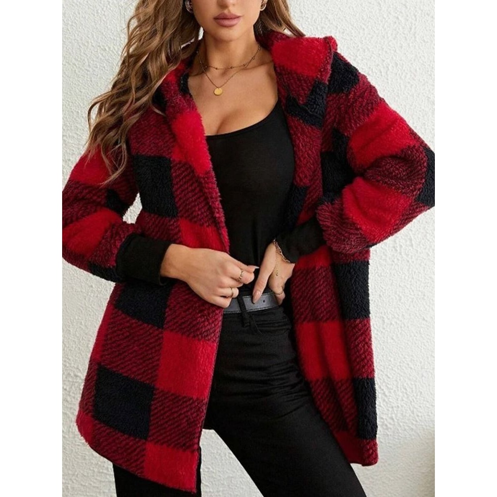 Cozy Womens Color Block Cardigan Thick Ribbed Winter Knit Sweater 6