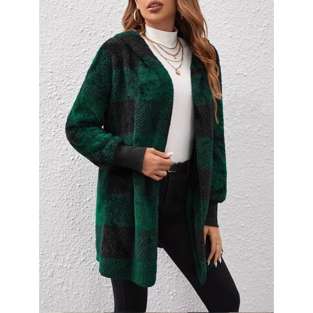 Cozy Womens Color Block Cardigan Thick Ribbed Winter Knit Sweater 2