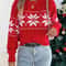 Festive Womens Christmas Snowflake Sweater Cozy Winter Knit Pullover 5