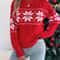 Festive Womens Christmas Snowflake Sweater Cozy Winter Knit Pullover 7