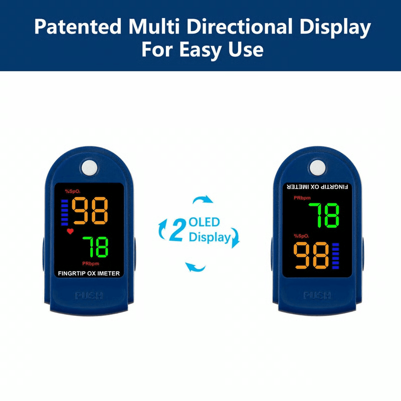 Fingertip Oxygen Sensor Monitor Pulse Oximeter For SpO2 Heart Rate Monitoring 9