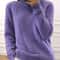 Cozy Plus Size High Neck Sweater Ribbed Knit Long Sleeve Winter Pullover 2