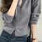 Elegant Womens Knit Button Cardigan Casual Loose Long Sleeve Winter Sweater 10