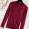 Chic Womens V Neck Knit Sweater Korean Style Button Slim Fit Pullover 14