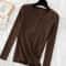 Chic Womens V Neck Knit Sweater Korean Style Button Slim Fit Pullover 5