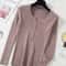 Chic Womens V Neck Knit Sweater Korean Style Button Slim Fit Pullover 9