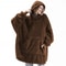 Cozy Double Fleece Hooded Pullover Womens Warm Winter Long Hoodie 5
