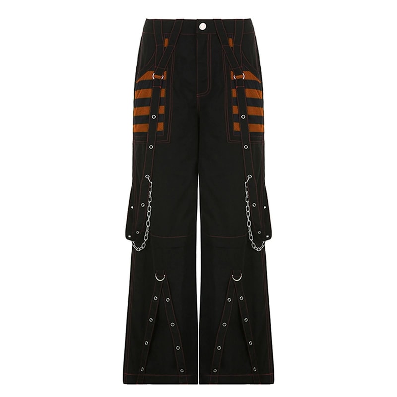 Womens Cargo Jeans Loose Fit Streetwear Denim Pants With Pockets 4