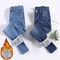 Womens Fleece Lined Thermal Jeans Warm Stretch Skinny Winter Denim Pants 0