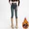 Womens High Waist Fleece Lined Skinny Jeans Warm Stretch Winter Denim Pants 2