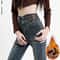 Womens High Waist Fleece Lined Skinny Jeans Warm Stretch Winter Denim Pants 7