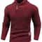 Mens Casual Knit Sweater Crew Neck Warm Ribbed Pullover 6
