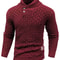 Mens Casual Knit Sweater Crew Neck Warm Ribbed Pullover 6