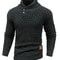 Mens Casual Knit Sweater Crew Neck Warm Ribbed Pullover 0