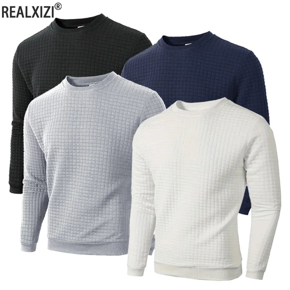 Mens Jacquard Knit Sweater Crew Neck Slim Fit Casual Pullover 0