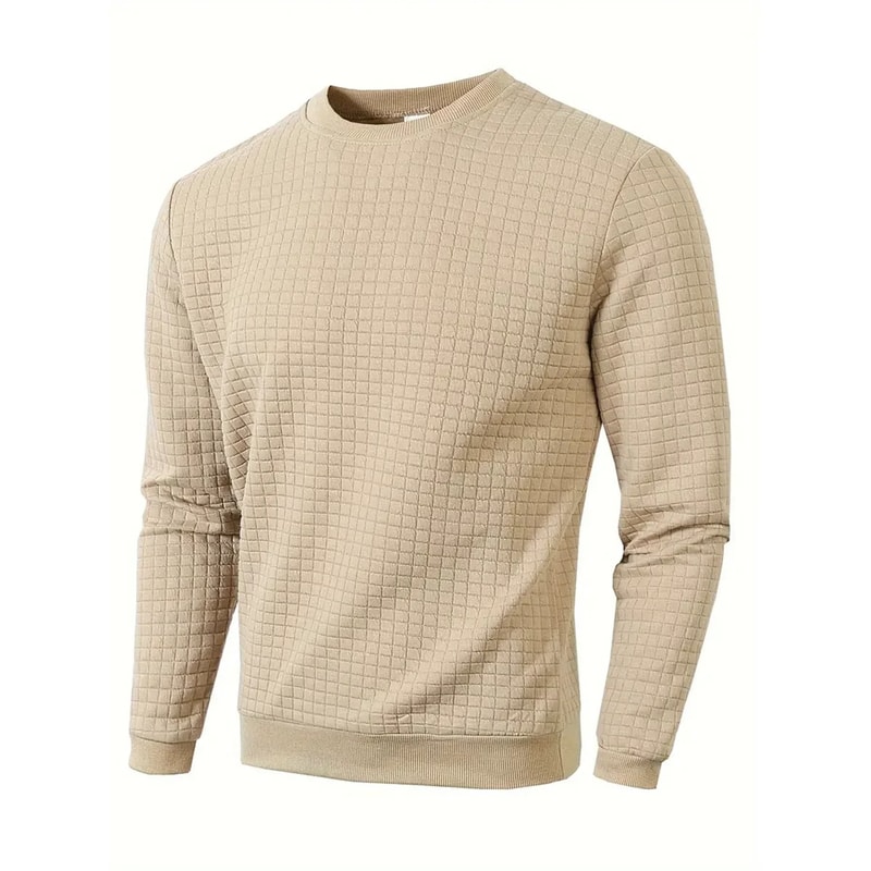 Mens Jacquard Knit Sweater Crew Neck Slim Fit Casual Pullover 7