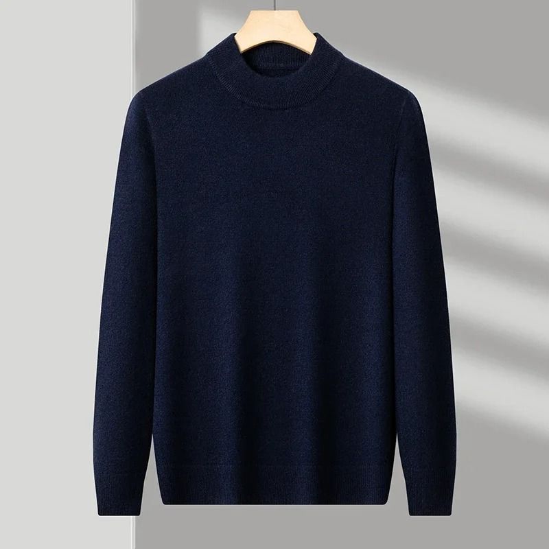Mens Mock Neck Knit Sweater Casual Half Turtleneck Pullover 5