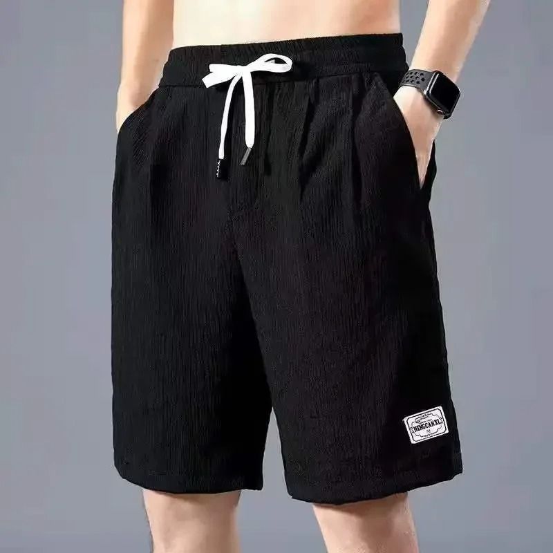Mens Ice Silk Casual Shorts Lightweight Loose Fit Summer Shorts 0