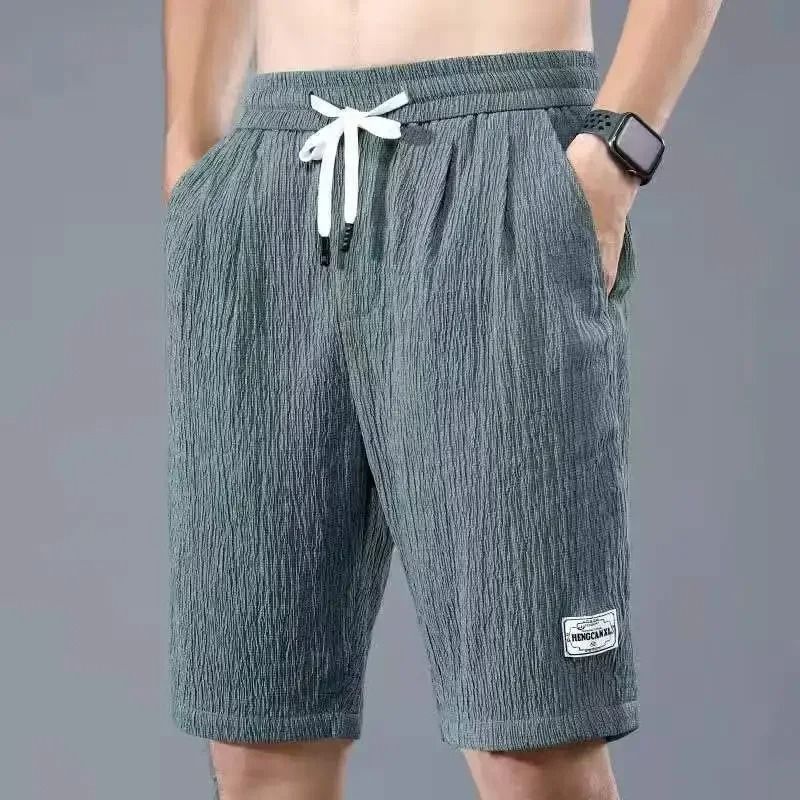Mens Ice Silk Casual Shorts Lightweight Loose Fit Summer Shorts 1