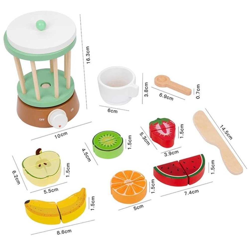 Wooden Montessori Kitchen Pretend Play Set Toddler Cooking Toy 5