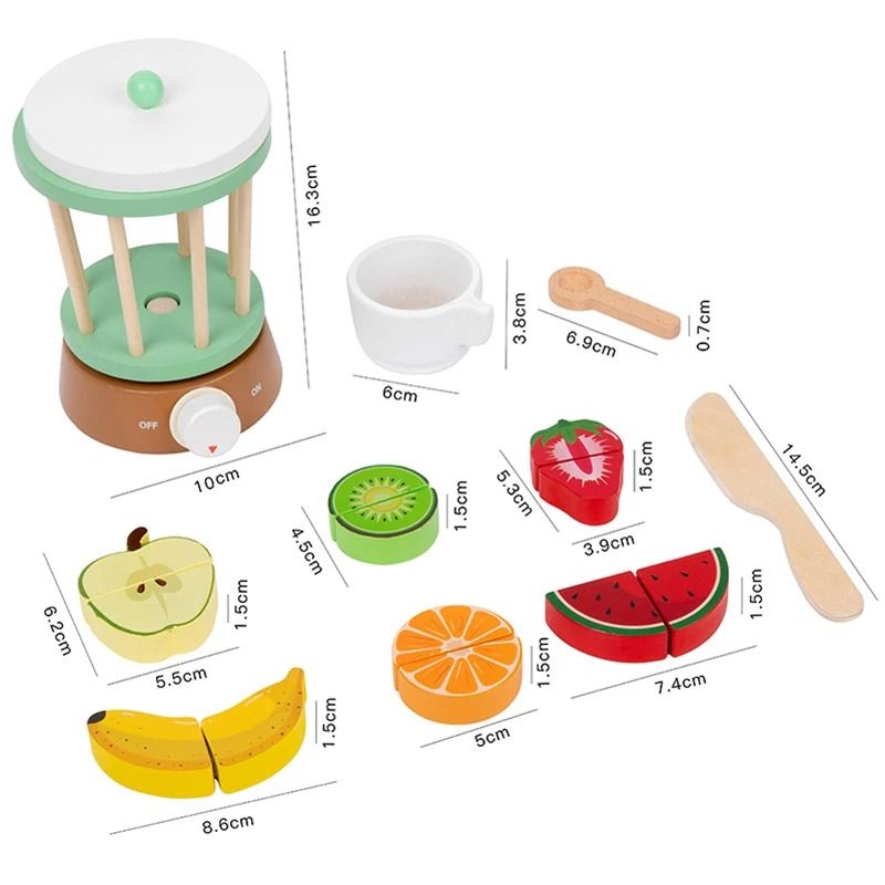 Wooden Montessori Kitchen Pretend Play Set Toddler Cooking Toy 5