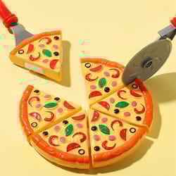 kids pretend play pizza toy set sliceable pizza kitchen play food for toddlers