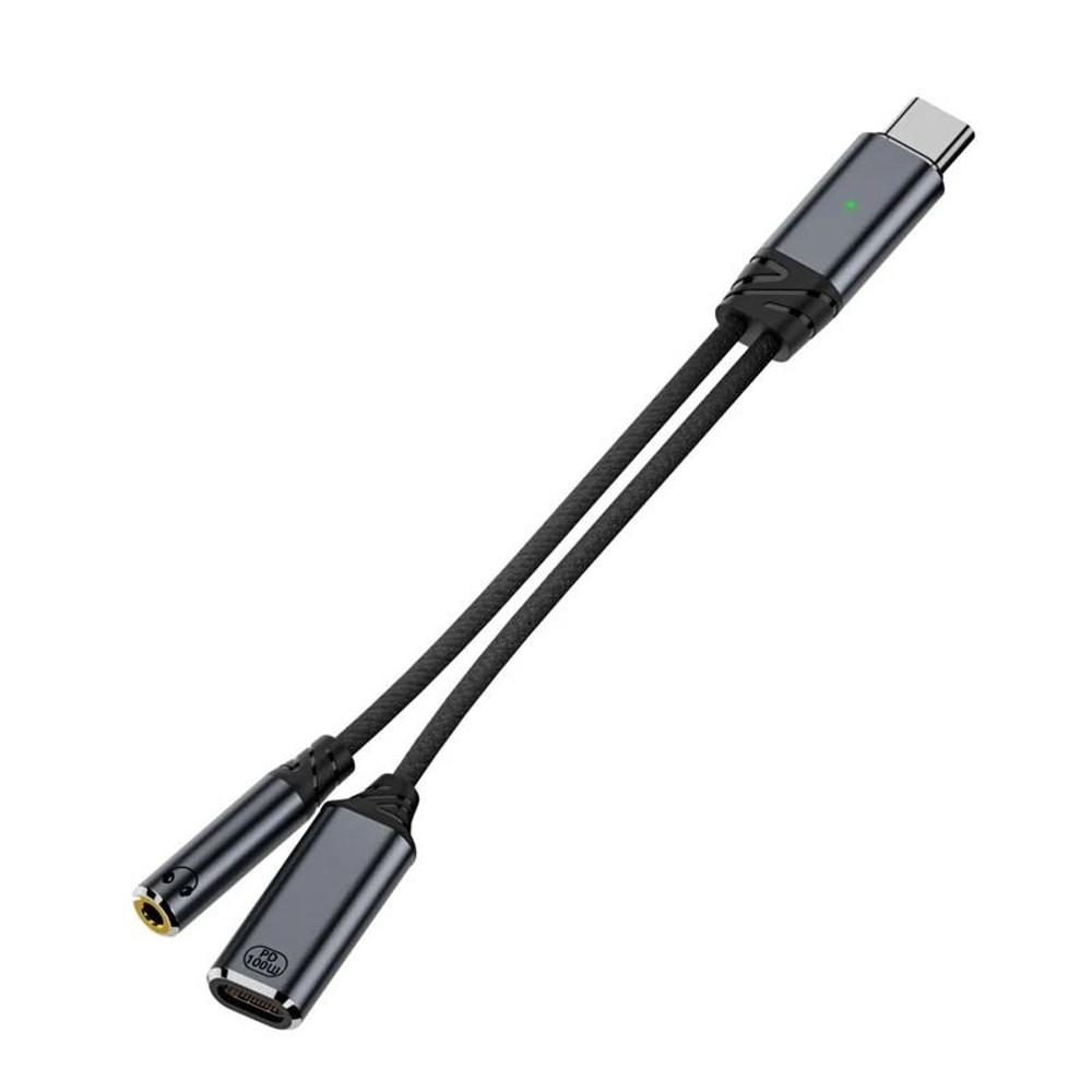 2 In 1 USB C To 35mm Headphone Adapter AUX Audio Cable For Smartphones 2
