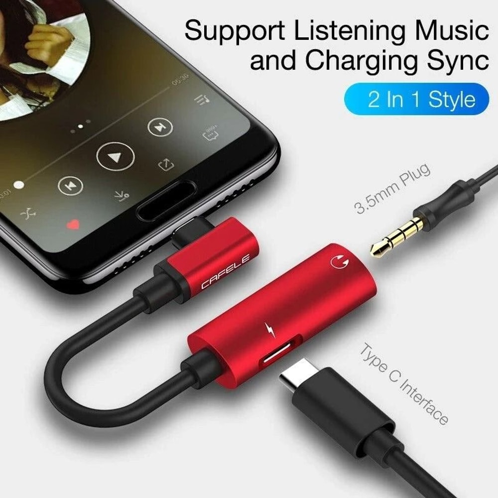2 In 1 USB C To 35mm AUX Adapter Headphone Jack Audio Splitter 9