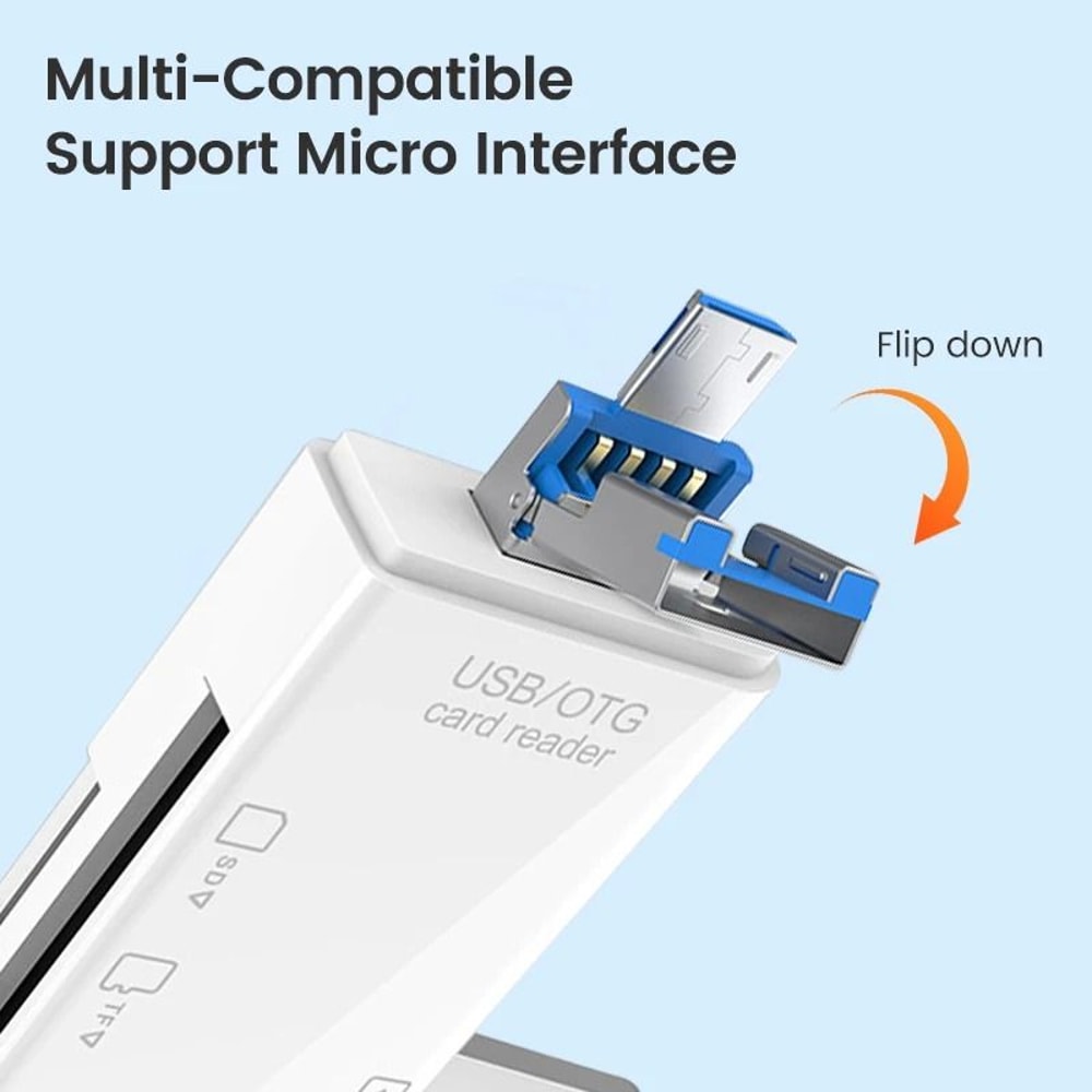 6 In 1 USB C OTG Card Reader Micro SD TF Memory Adapter For Smartphones 3