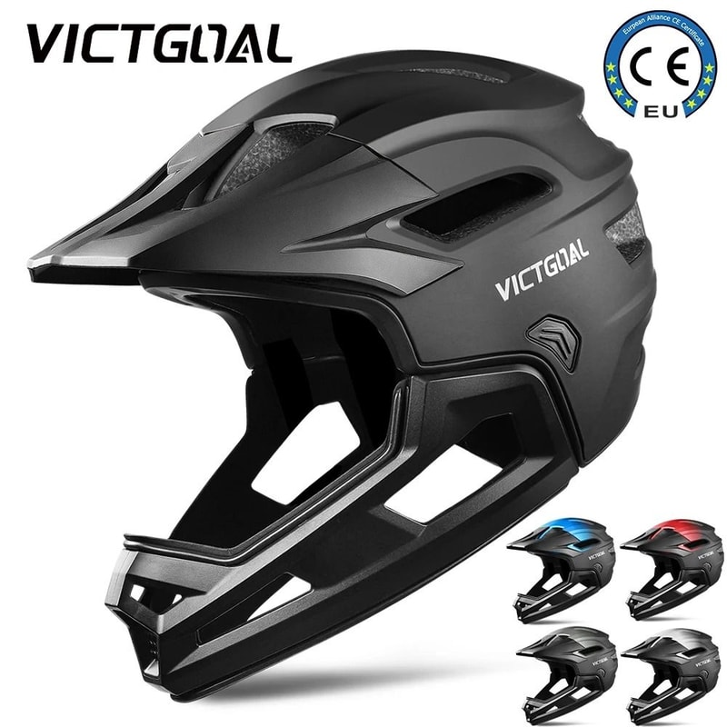 VICTGOAL Full Face MTB Helmet Detachable Mountain Bike Helmet For Off Road Cycling 0