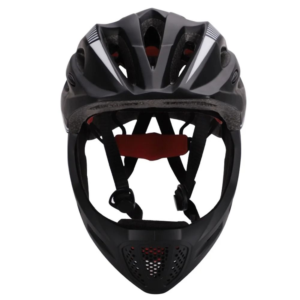 Kids Full Face Bike Helmet With LED Light Protective MTB Helmet For Children 0