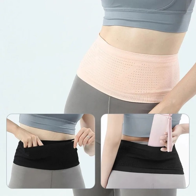 Seamless Running Waist Belt Bag Lightweight Invisible Sports Fanny Pack For Phone 4