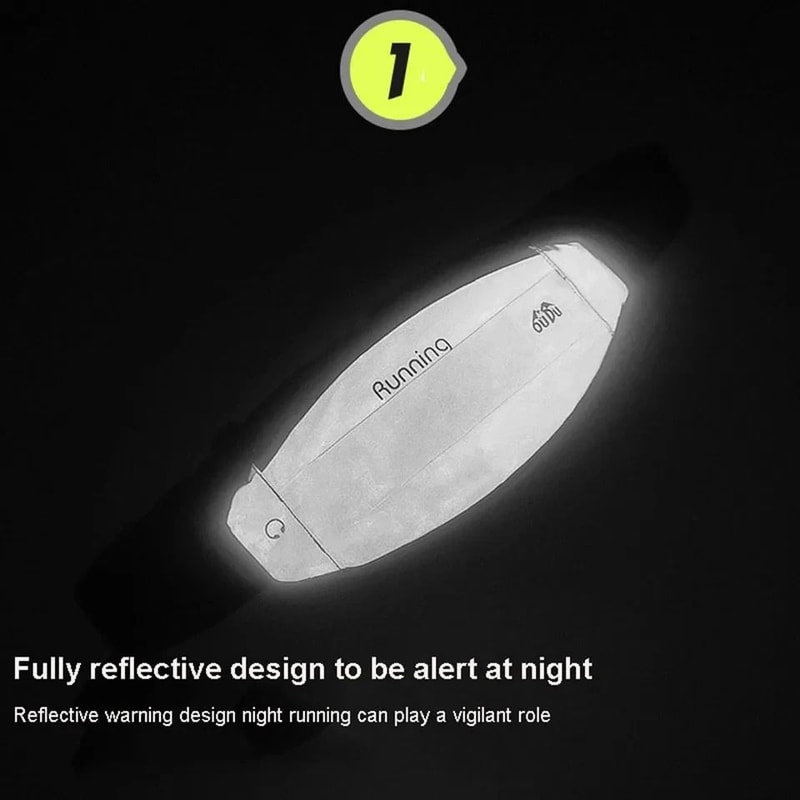 Reflective Running Waist Bag Waterproof Sports Waist Belt Pack Phone Holder For Men And Women 6