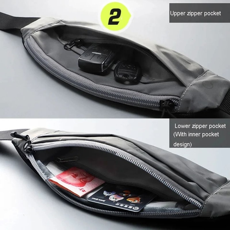 Reflective Running Waist Bag Waterproof Sports Waist Belt Pack Phone Holder For Men And Women 7