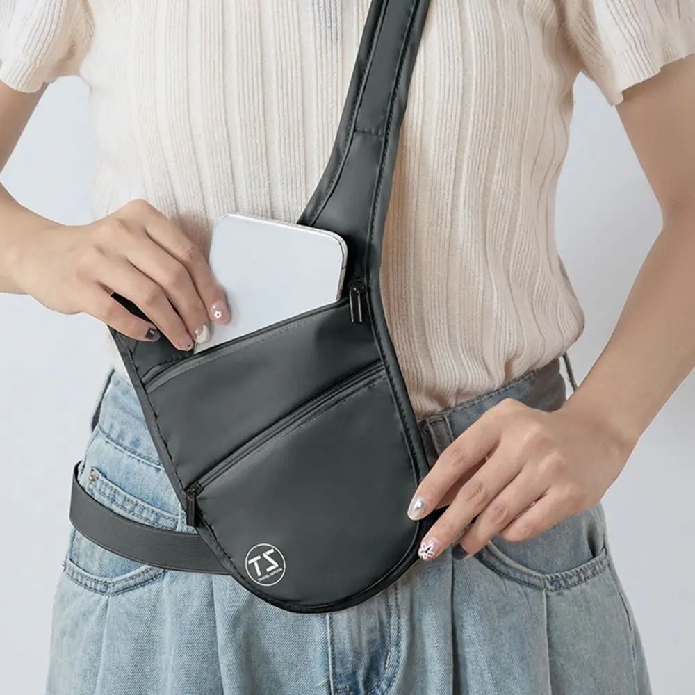 Anti Theft Running Waist Bag Waterproof Sports Waist Belt Pack With Hidden Pocket 7