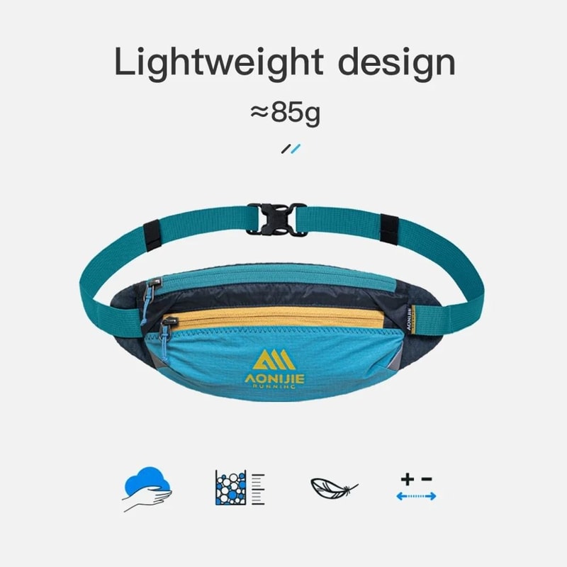AONIJIE Running Waist Belt Lightweight Marathon Running Belt Bag Moisture Wicking Storage Pack 9