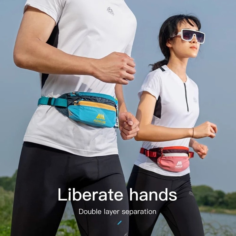 AONIJIE Running Waist Belt Lightweight Marathon Running Belt Bag Moisture Wicking Storage Pack 6
