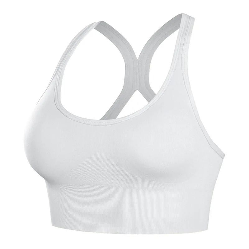 Womens Padded Sports Bra Breathable Wirefree Workout Bra Push Up Fitness Top 7