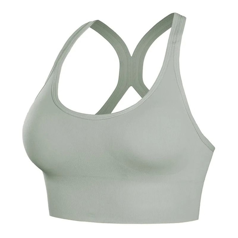 Womens Padded Sports Bra Breathable Wirefree Workout Bra Push Up Fitness Top 5