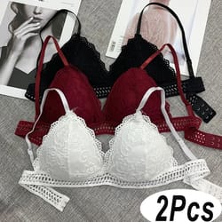 womens lace bralette bra wirefree deep v lace bra soft padded triangle cup bralette
