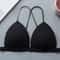 Womens Front Closure Push Up Bra Seamless Deep V Bralette Soft Comfort Lingerie 1