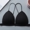 Womens Front Closure Push Up Bra Seamless Deep V Bralette Soft Comfort Lingerie 1