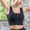 Womens Front Zipper Sports Bra High Impact Running Yoga Sports Bra Shockproof Fitness Top 0