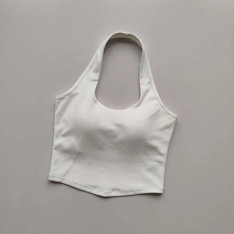 Womens Shockproof Running Sports Bra Halter Neck Fitness Tank Sports Bra High Support Workout Top 10